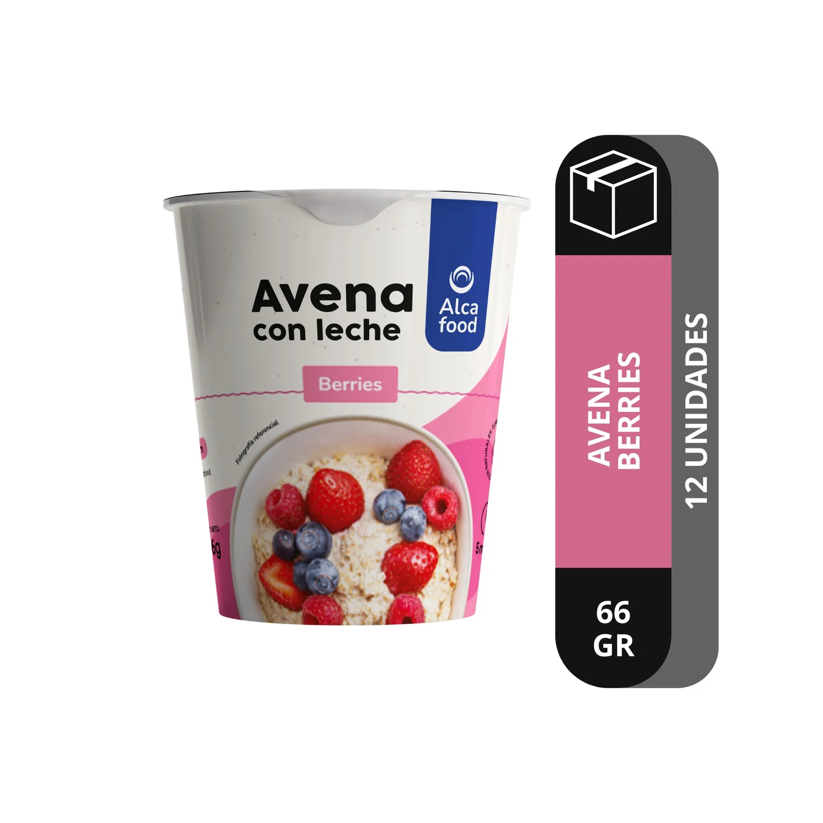 Avena con Leche Berries Alcafood 66g